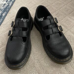 Dr. Martens Black Leather Buckle Shoes